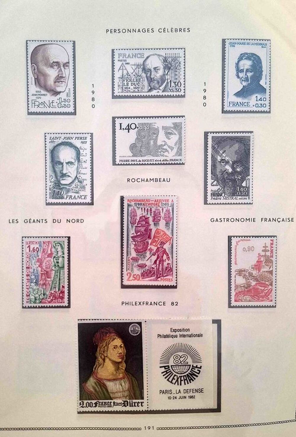 S&eacute;rie de timbres de collection de France F3 