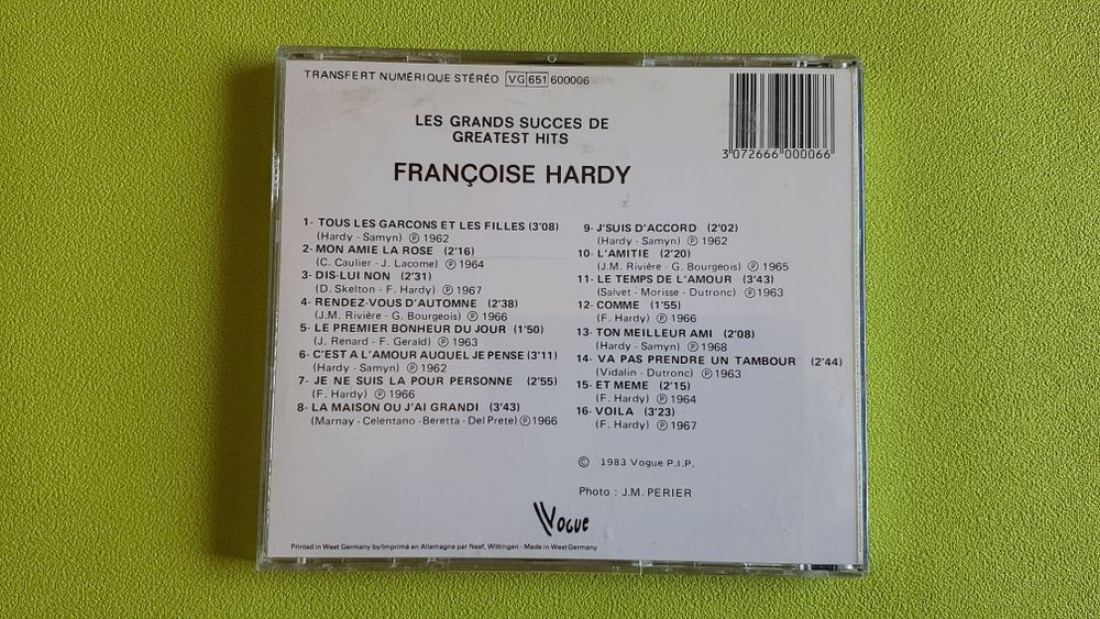 FRAN&Ccedil;OISE HARDY CD et vinyles