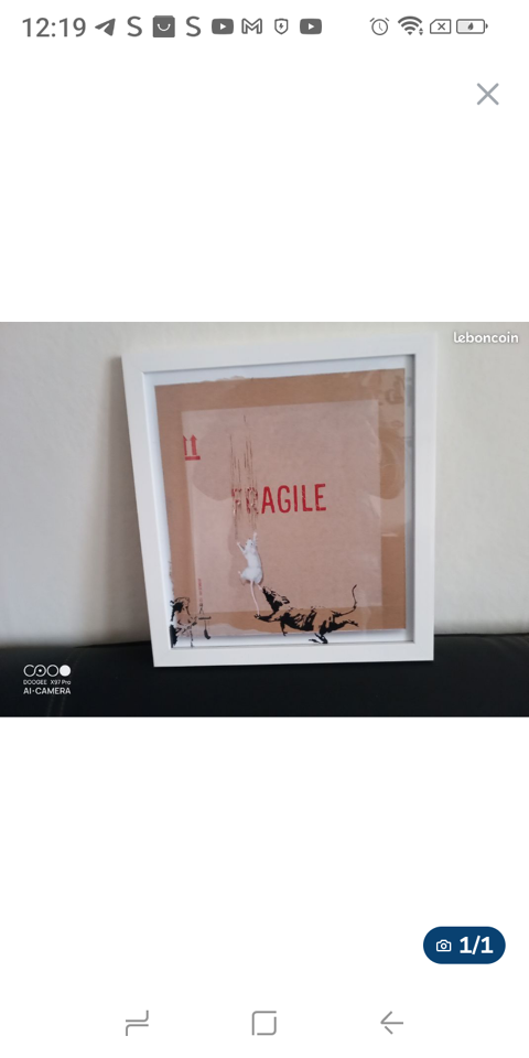 Cadre rat Banksy reproduction neuf 110 Metz (57)