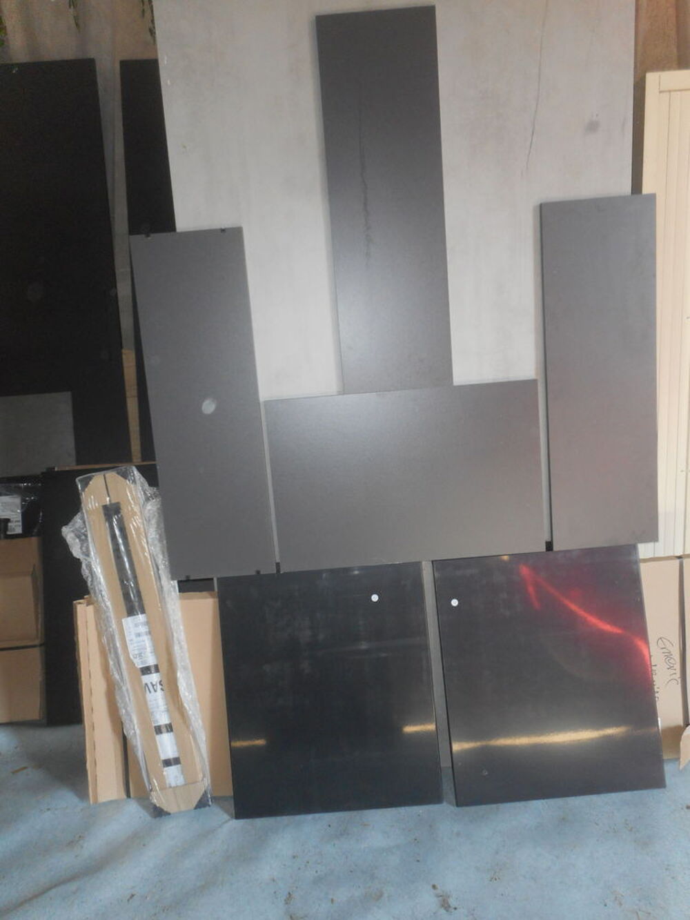 2 porte noir nf tablettes murale couleur gris faire prix Bricolage