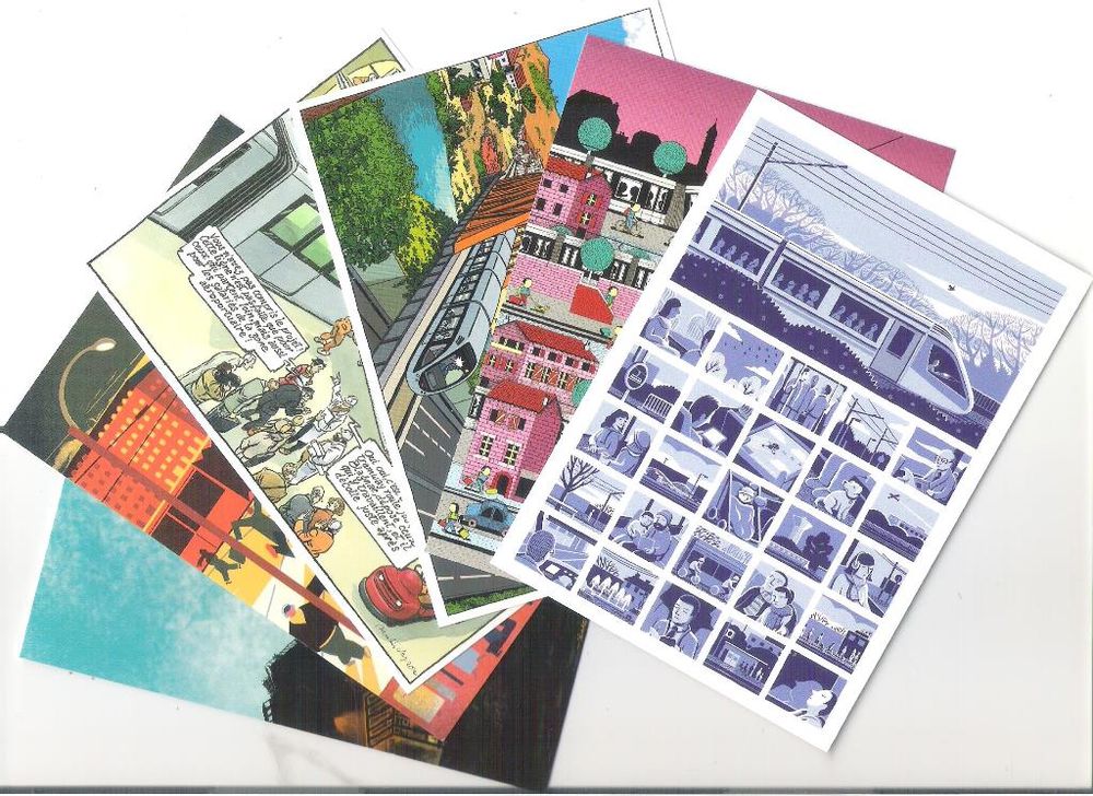 Cartes postales "Les curiosit&eacute;s du tram" (lot de 6) 