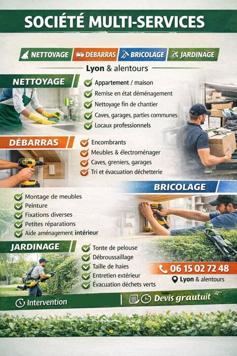 D&eacute;m&eacute;nagement D&eacute;barras Nettoyage 0 69100 Villeurbanne