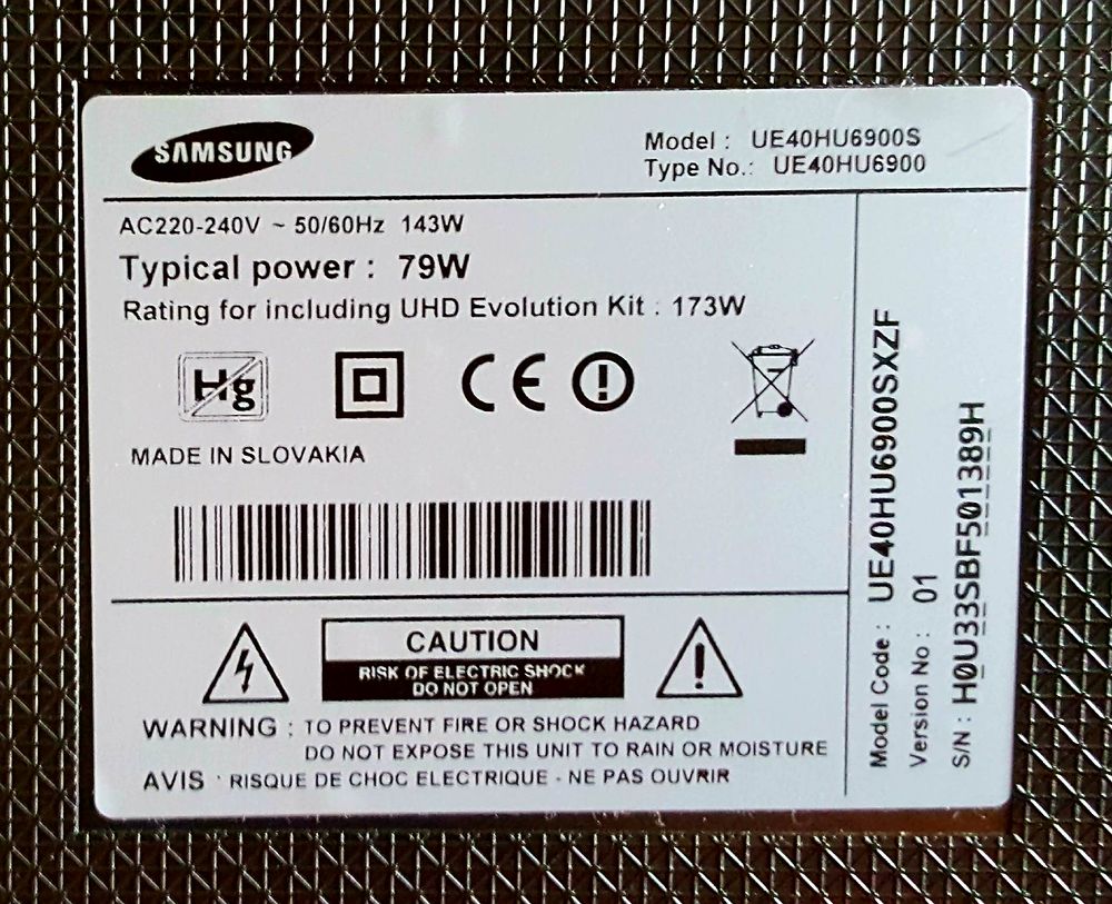 Samsung UE40HU6900S 101,6 cm (40") 4K Ultra HD Smart TV Wifi Photos/Video/TV