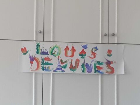 Peinture du nom Louis de Funs 20 Villemomble (93)