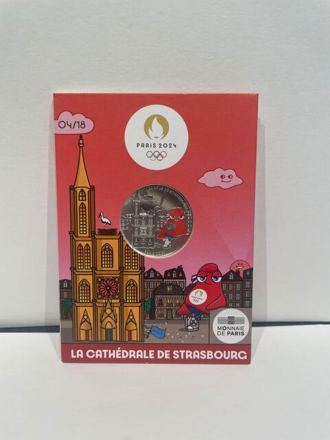 JO 2024 10e ARGENT 2024 la Cathdrale de Strasbourg 4/18 25 Dourdan (91)