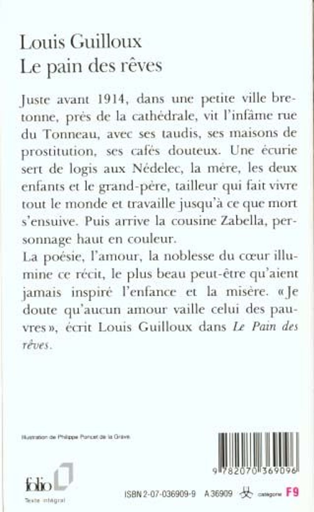 Le pain des reves- Louis Guilloux, Livres et BD