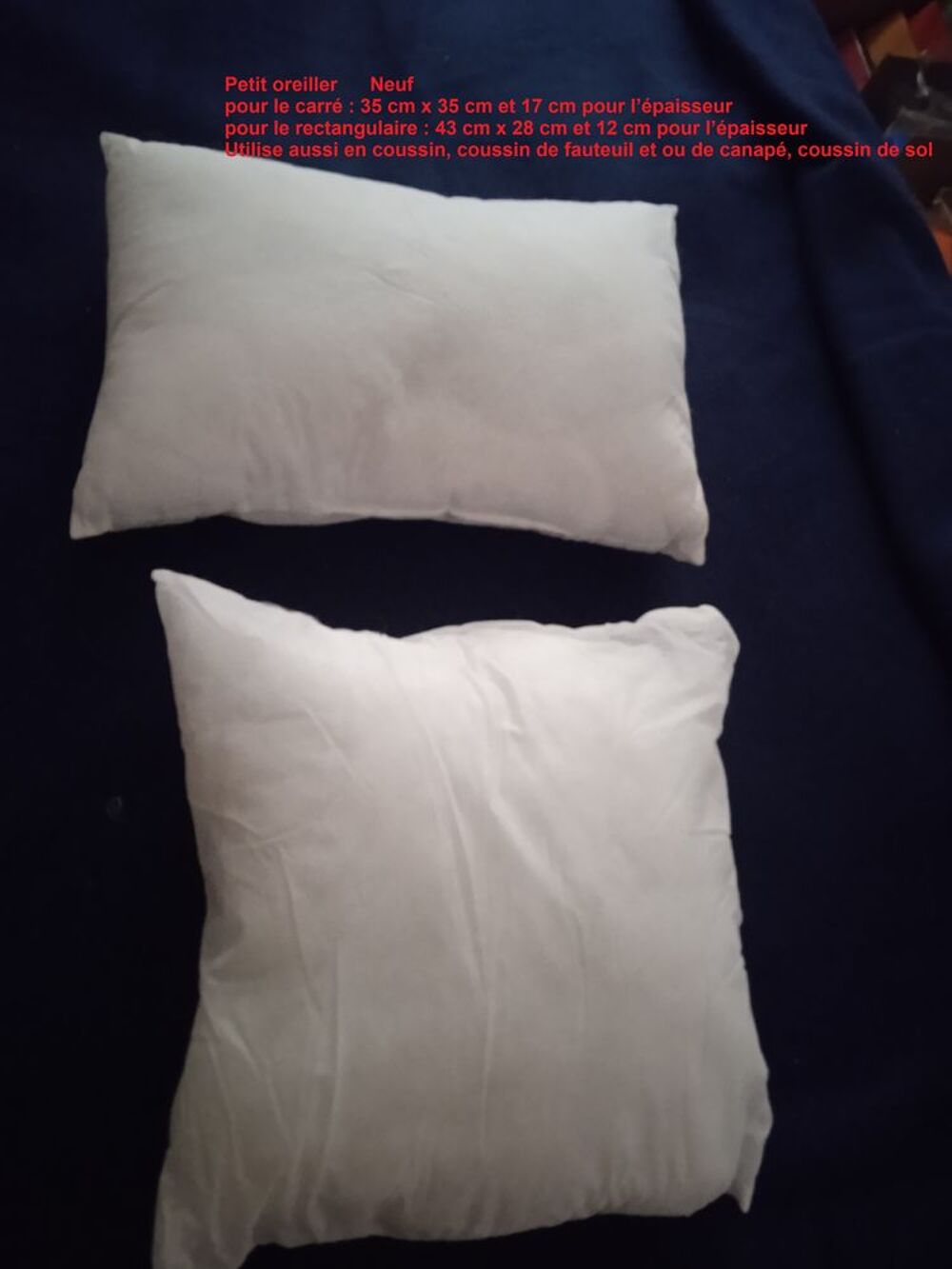 Oreiller, coussin neuf Décoration