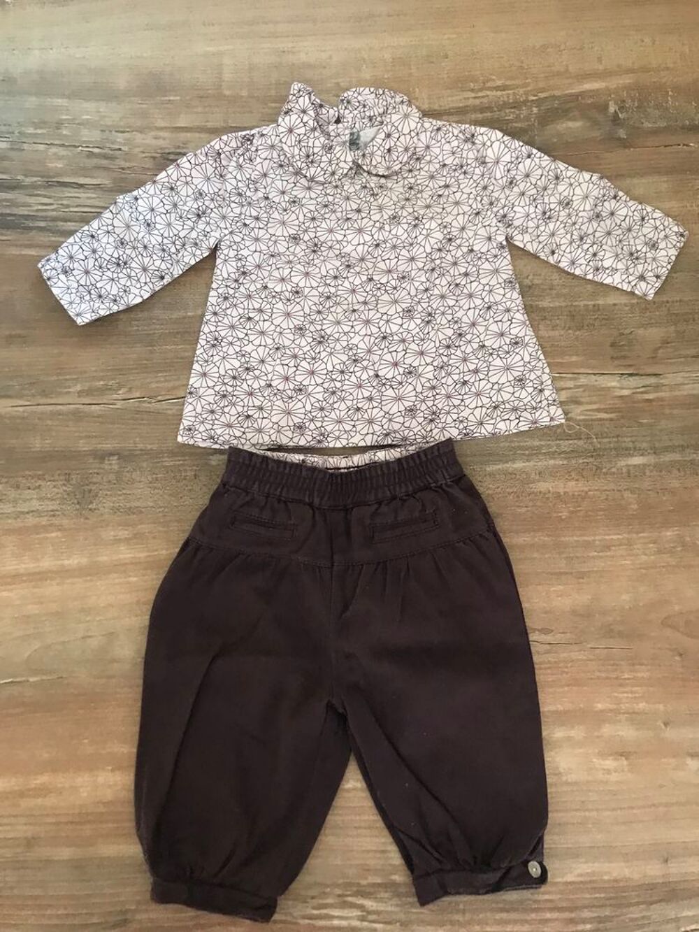 Ensemble pantalon/chemisier enfant fille " Time af Vêtements enfants