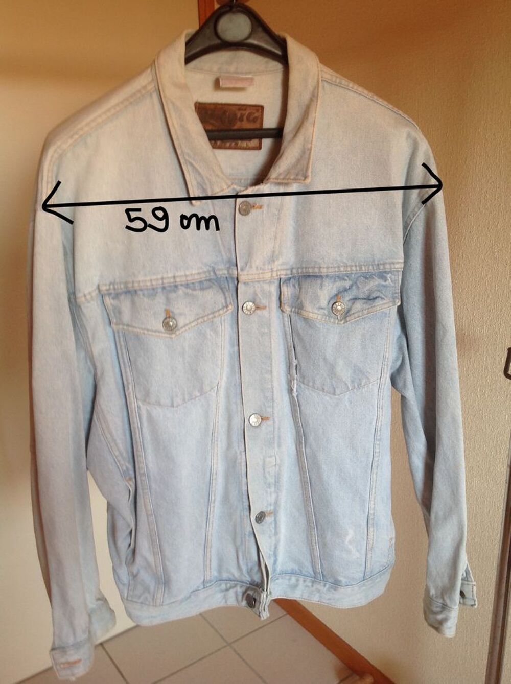 BLOUSON EN JEAN TAILLE XL Vtements