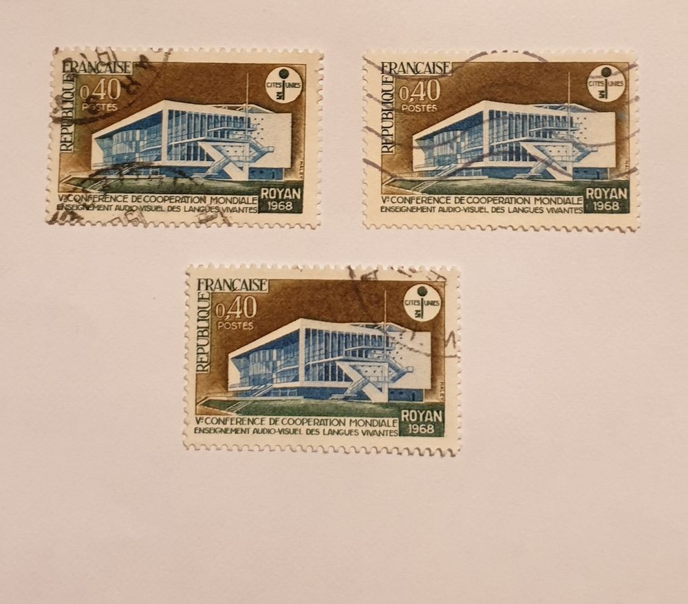 Timbre France 5&egrave;me conf&eacute;rence royan-1968 - lot 0.18 euro 