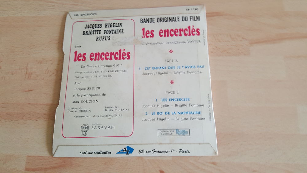 EP LES ENCERCL&Eacute;S BOF HIGELIN CD et vinyles