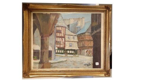 Peinture aquarelle Le vieux Dinan 80 Bourseul (22)
