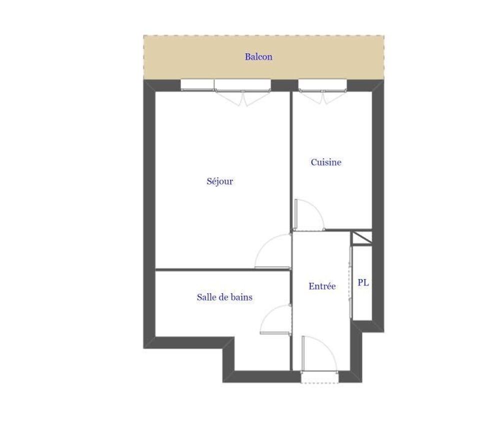 Location Appartement Auxerre beau T1 33,18 m2 Auxerre