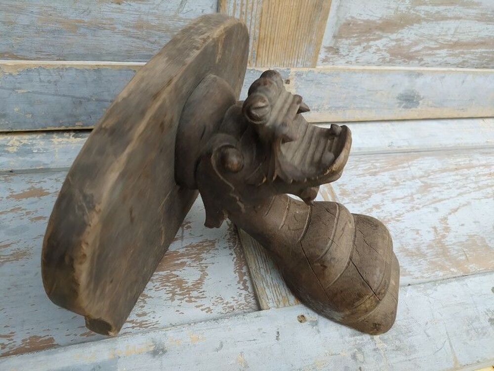 Applique Murale Console T&ecirc;te Dragon Chim&egrave;re Asiatique Asie 