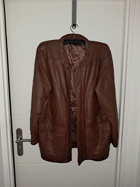 Veste homme cuir marron 90 Quincampoix (76)