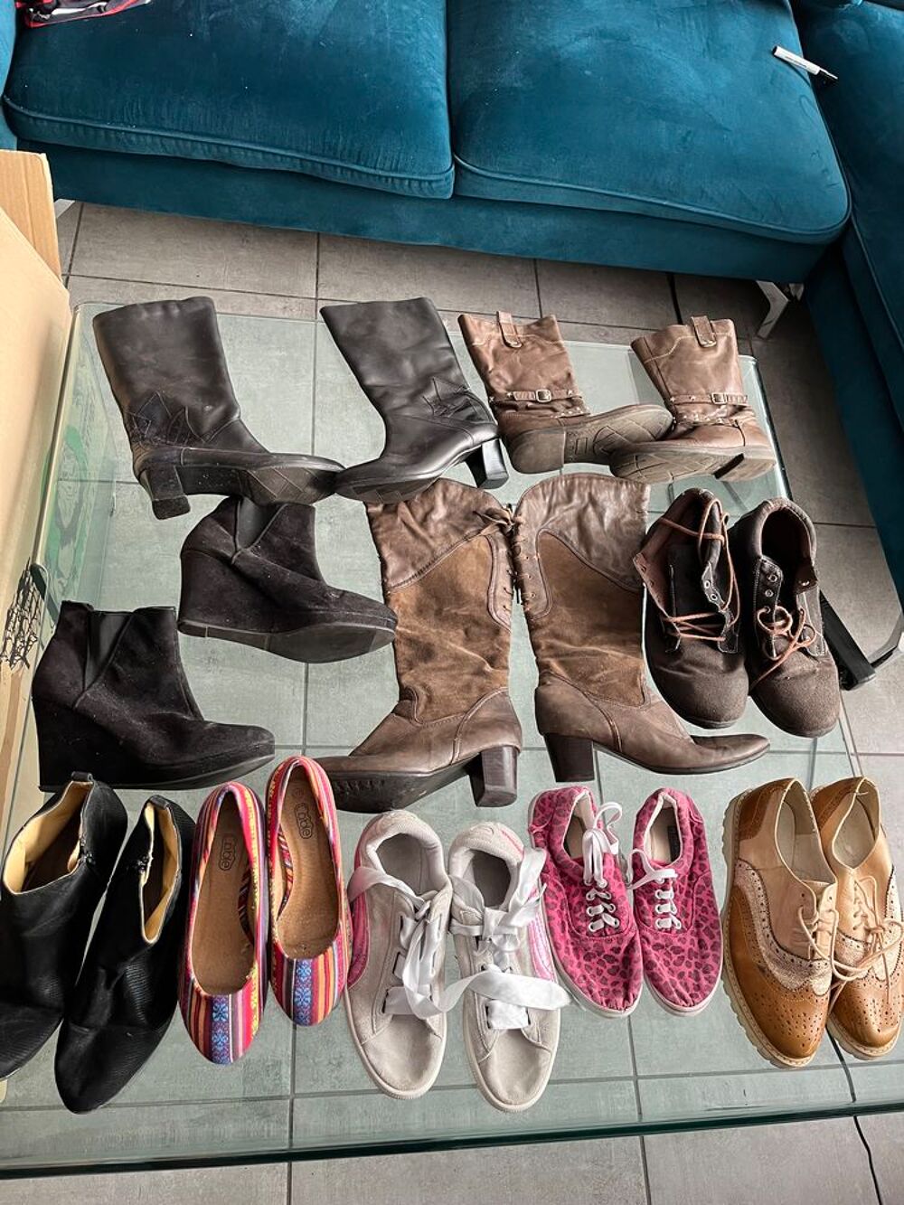 lot de 30 chaussures d occasion taille 35 &agrave; 40 Chaussures enfants