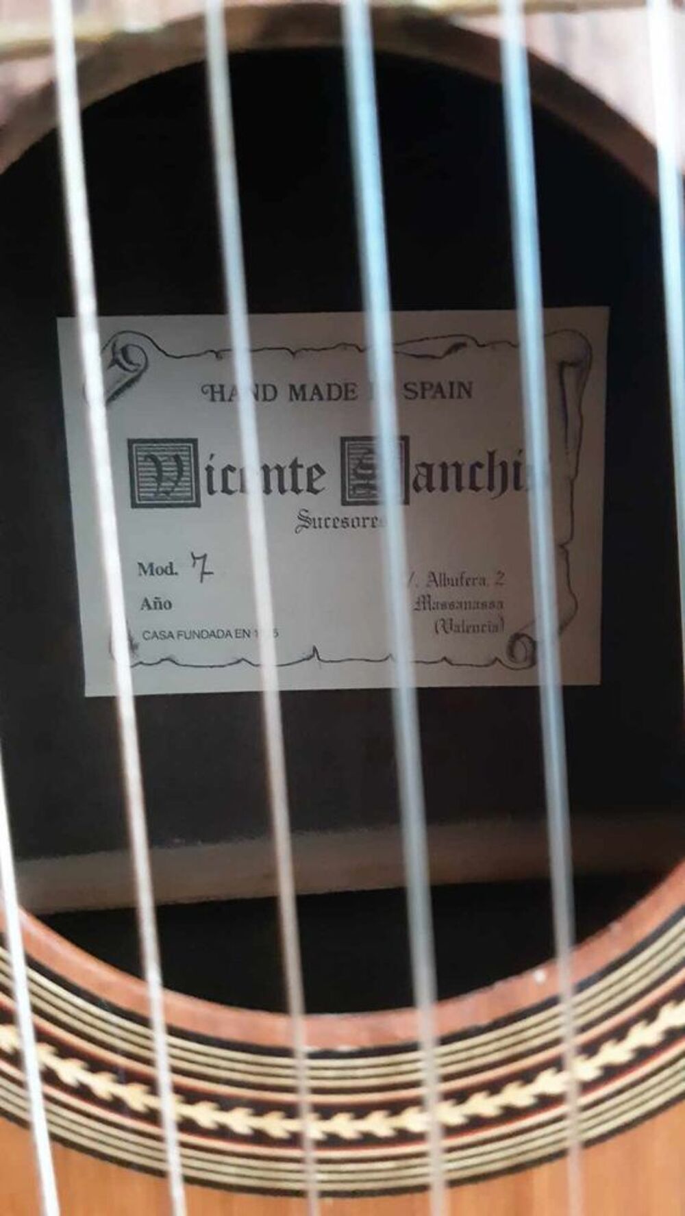 Guitare classique luthier Vicente Sanchis Instruments de musique