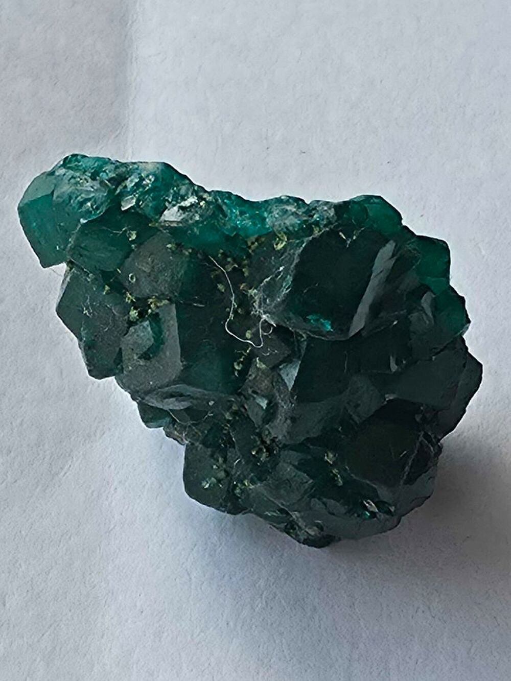 Sp&eacute;cimen Dioptase du Congo-Cristaux vert &eacute;meraude 7g 