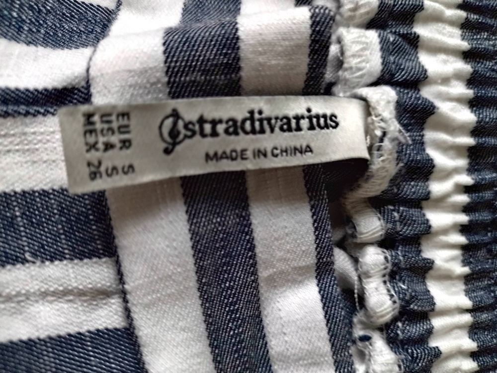 Pantalon Marin Stradivarius Vêtements