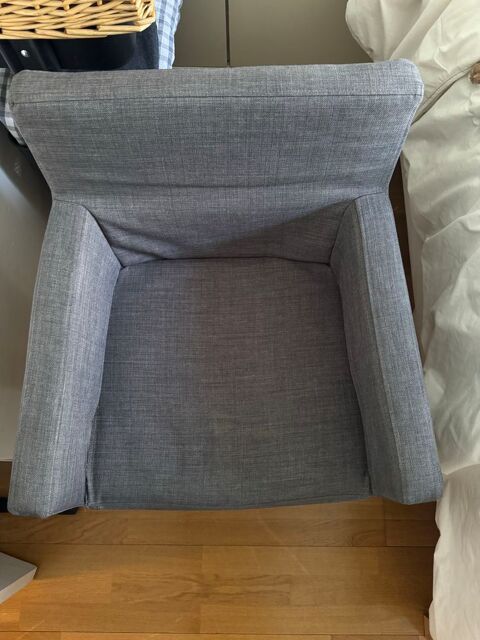 Chaise fauteuil gris IKEA avec housse 30 Neuilly-sur-Seine (92)