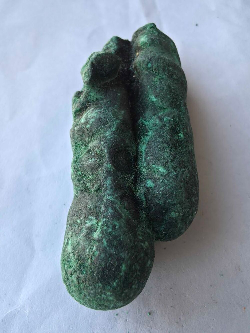 Min&eacute;ral de Collection : Rare Stalactite de Malachite (Katanga)-116g 