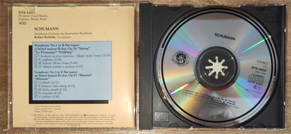 Schumann Symphony 1 et 3 CD et vinyles