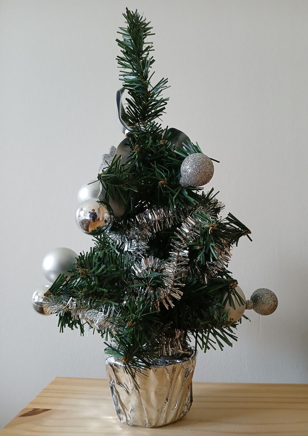SAPIN DE NOEL ARTIFICIEL MINIATURE DECORE ARGENT Décoration