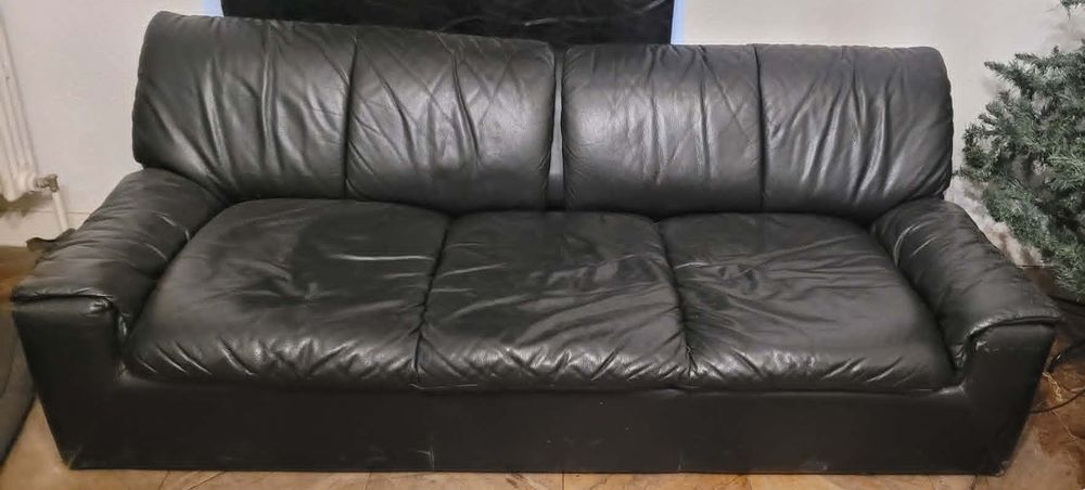 CANAPE CONVERTIBLE EN CUIR 3 PLACES Meubles