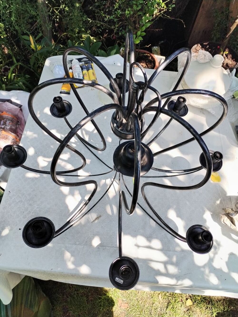 Lustre plafonnier fer forg&eacute; massif Décoration