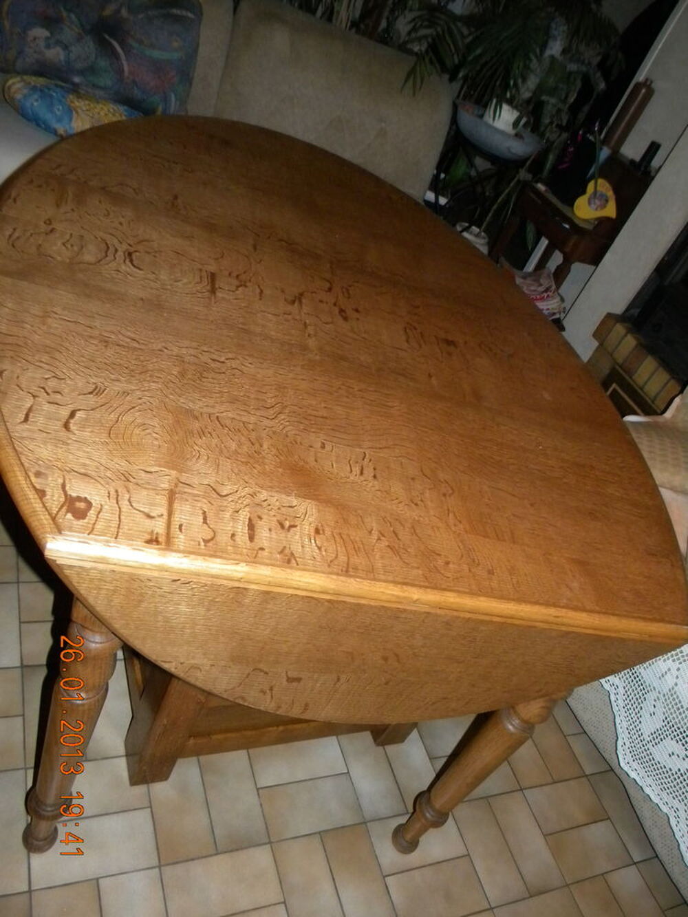 table en ch&eacute;ne de fabrication artisanale Meubles