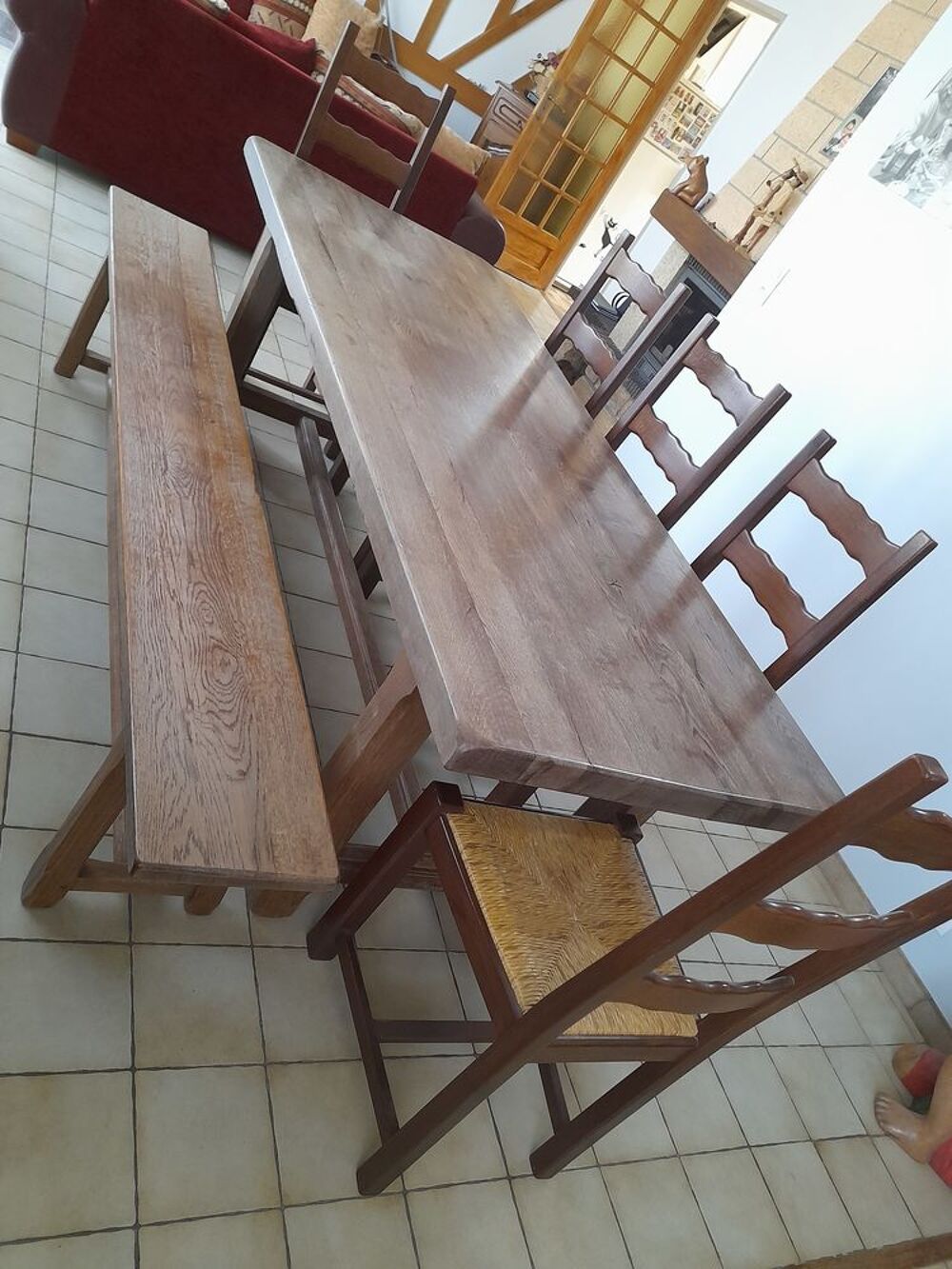 GRANDE TABLE en CHENE 10 PERSONNES Meubles