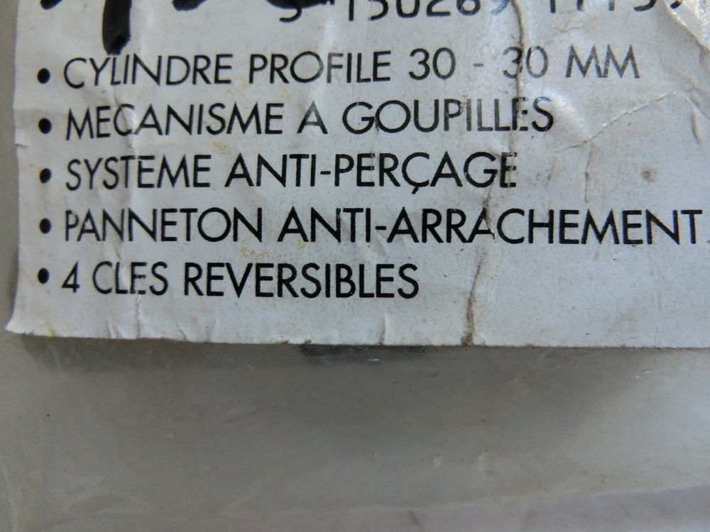 Cylindre barillet de serrure 