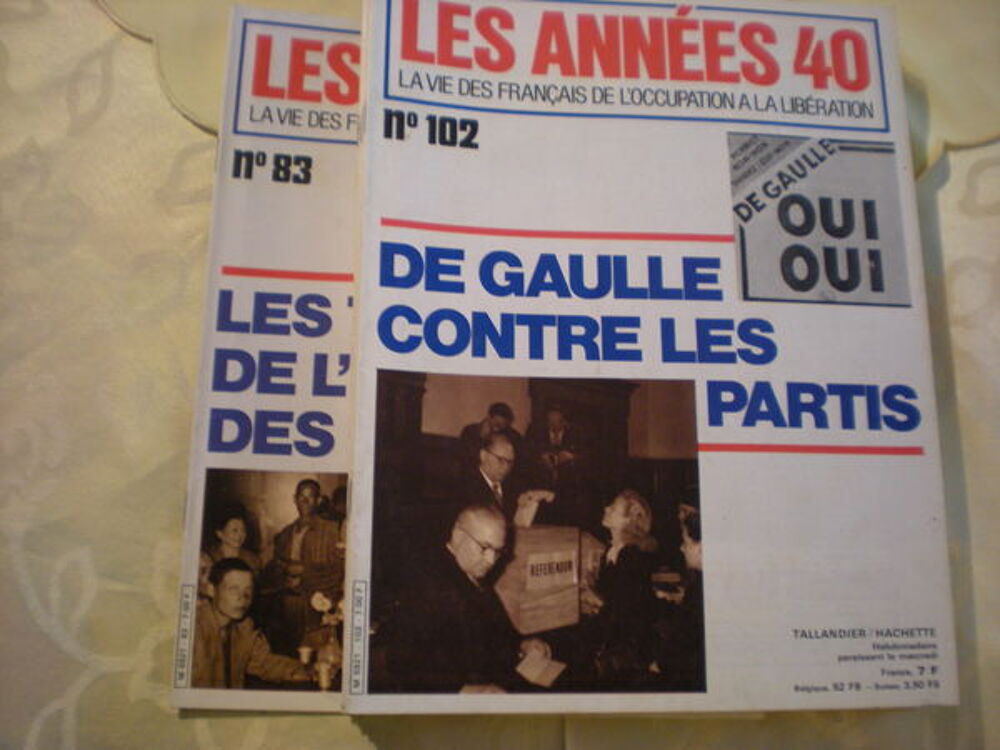 les ann&eacute;es 40 ( N&deg; 83 au 102 ) 