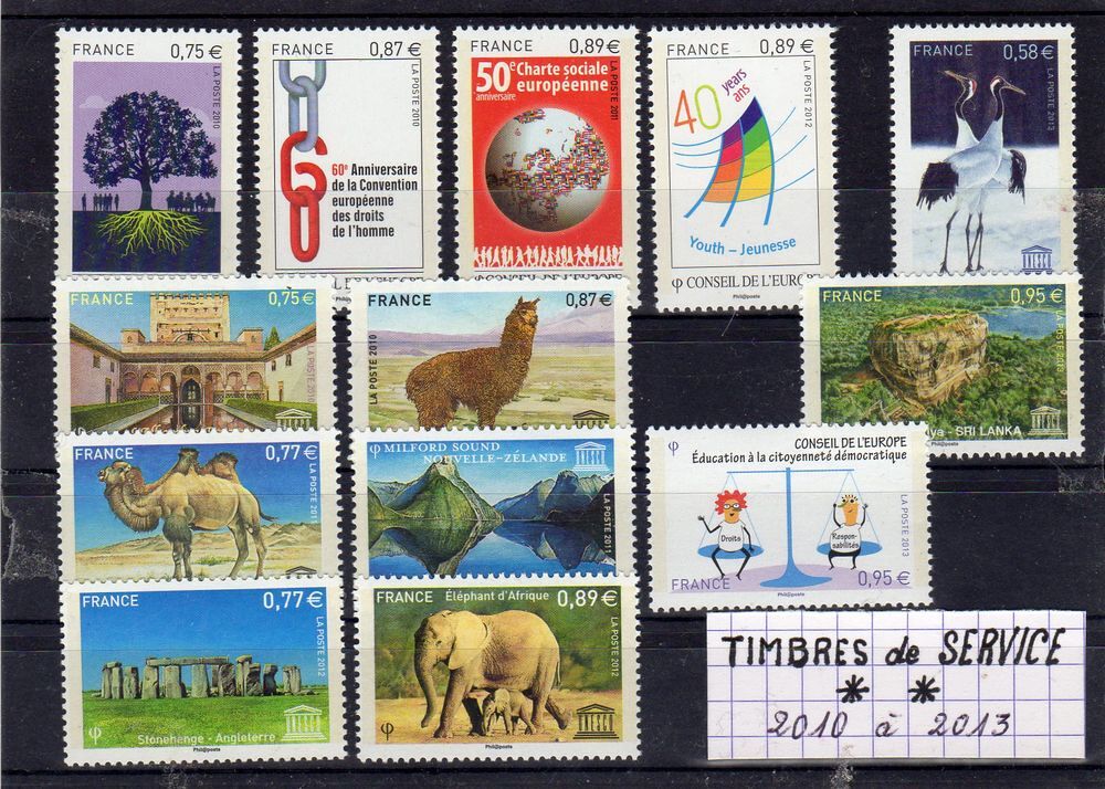 TIMBRES de FRANCE .
" TIMBRES de SERVCE " 
N** .. 