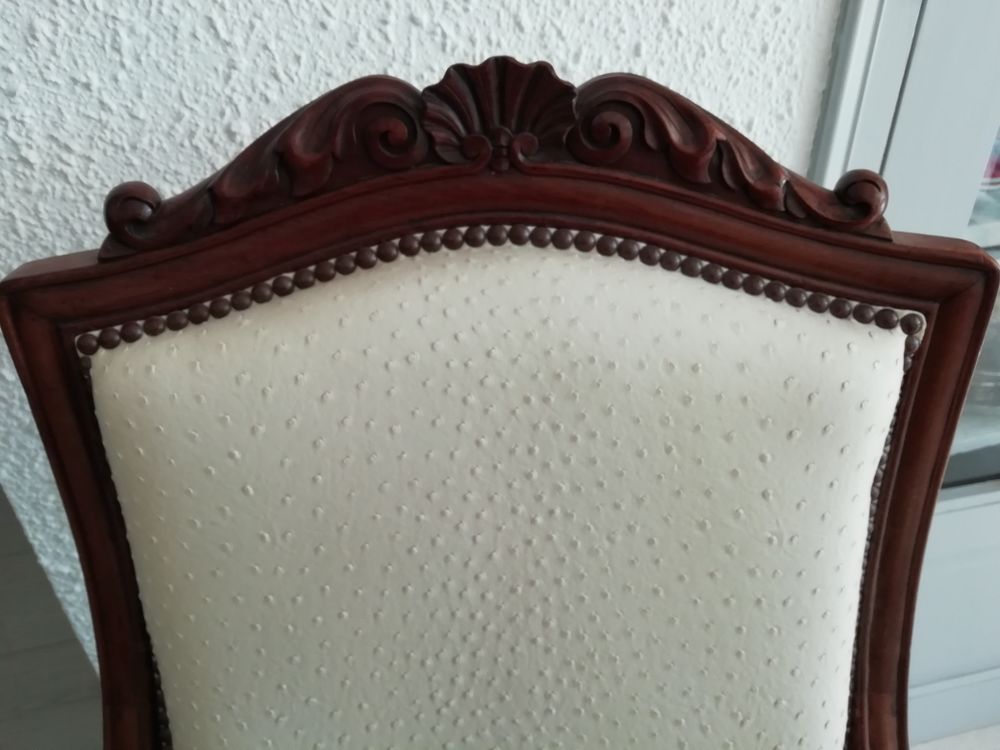 FAUTEUIL ACAJOU /BLANC Meubles