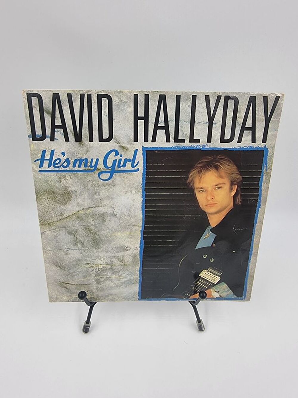 Vinyle 45 tours David Hallyday : He's my Girl avec fourreau CD et vinyles