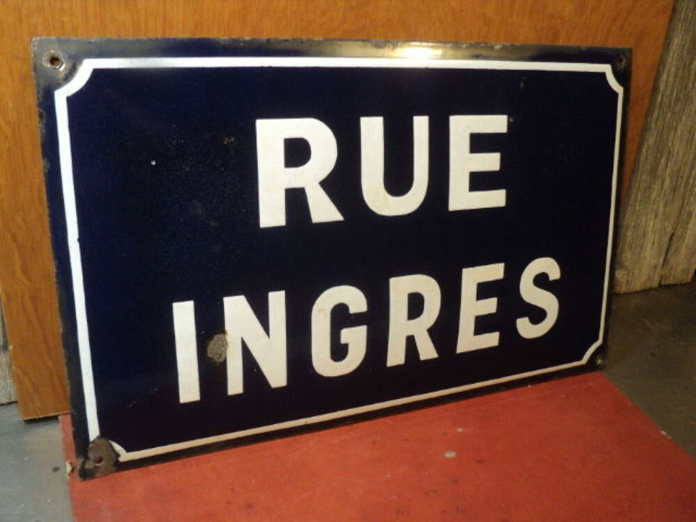 Ancienne Plaque de Rue Ingres Peintre 