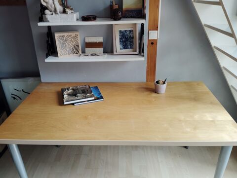 Grande table de bureau ou salle � manger, ch�ne blond, 50 Lyon 4 (69)