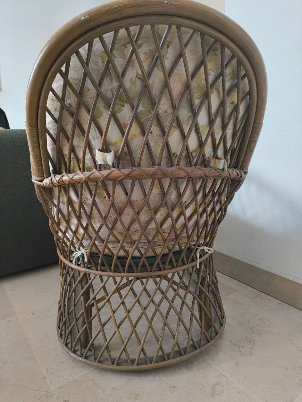 Deux (2) Fauteuils en Rotin avec Coussins Meubles
