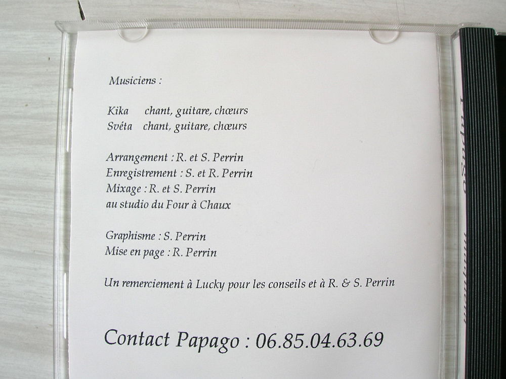 CD PAPAGO Maqueta CD et vinyles