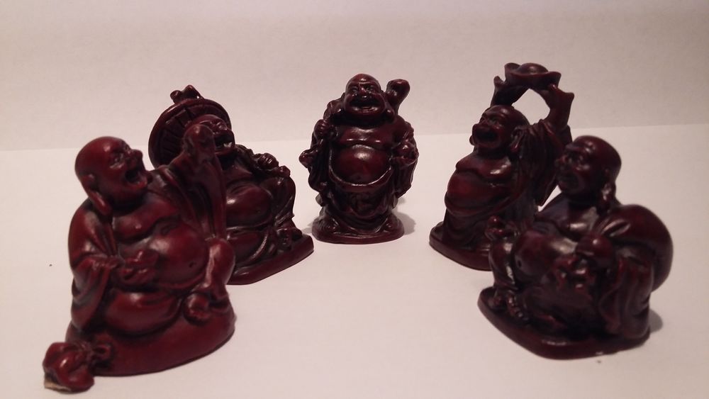 Lot de 5 bouddhas rieurs 
