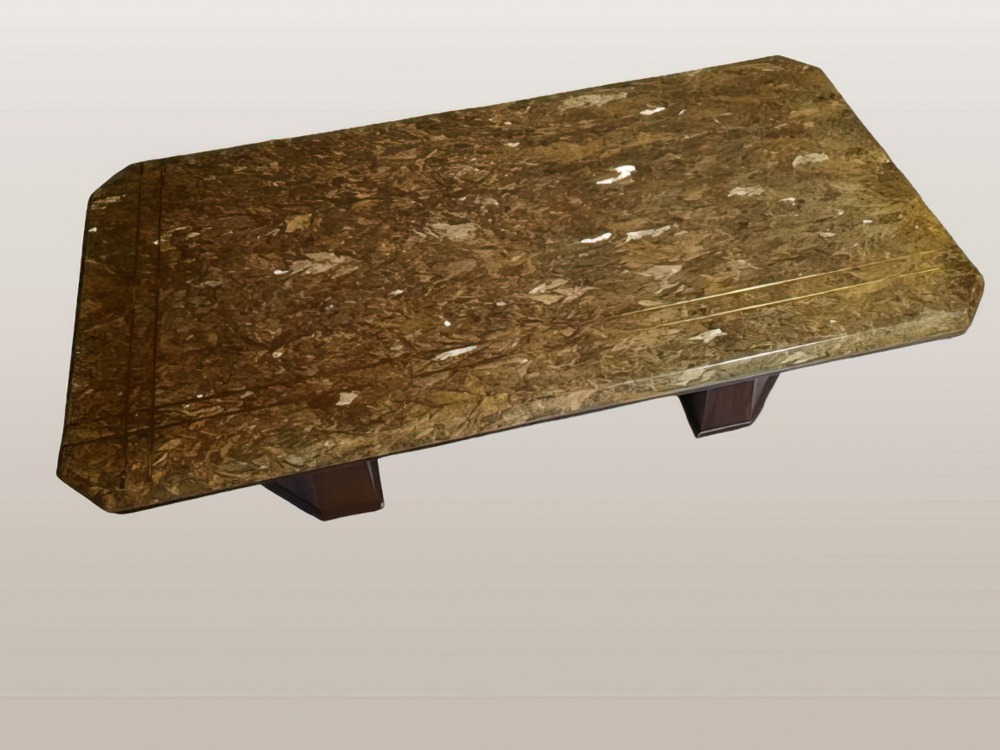 Table basse design - granit 3 cm + laiton Meubles