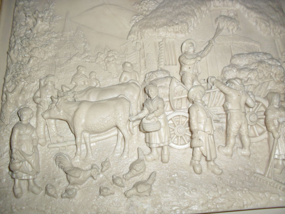 TABLEAU ANCIEN FONTAINE P&Eacute;TRIFIANTE C.FBECKER Décoration