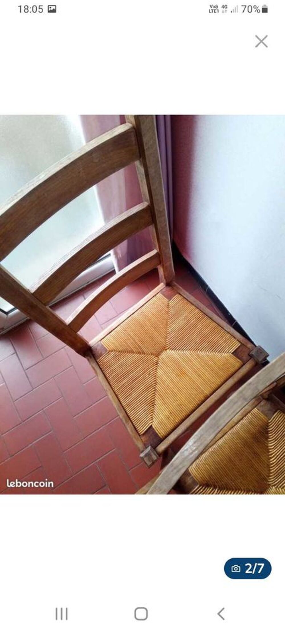 2 Chaises bois massif Meubles