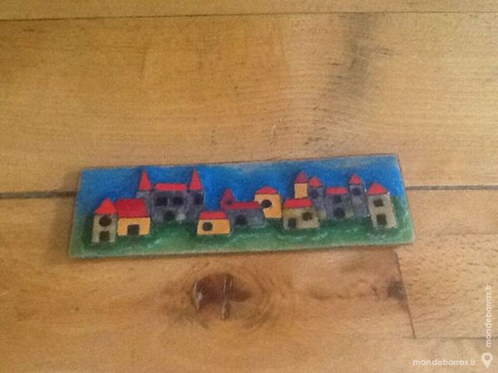 Beau petit tableau sur c&eacute;ramique. Décoration