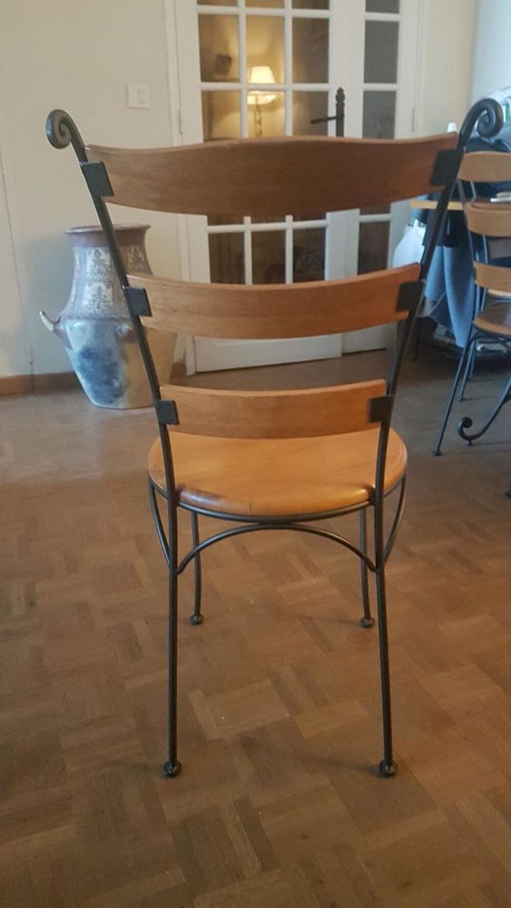 CHAISES BOIS MASSIF ET FER FORGE Meubles