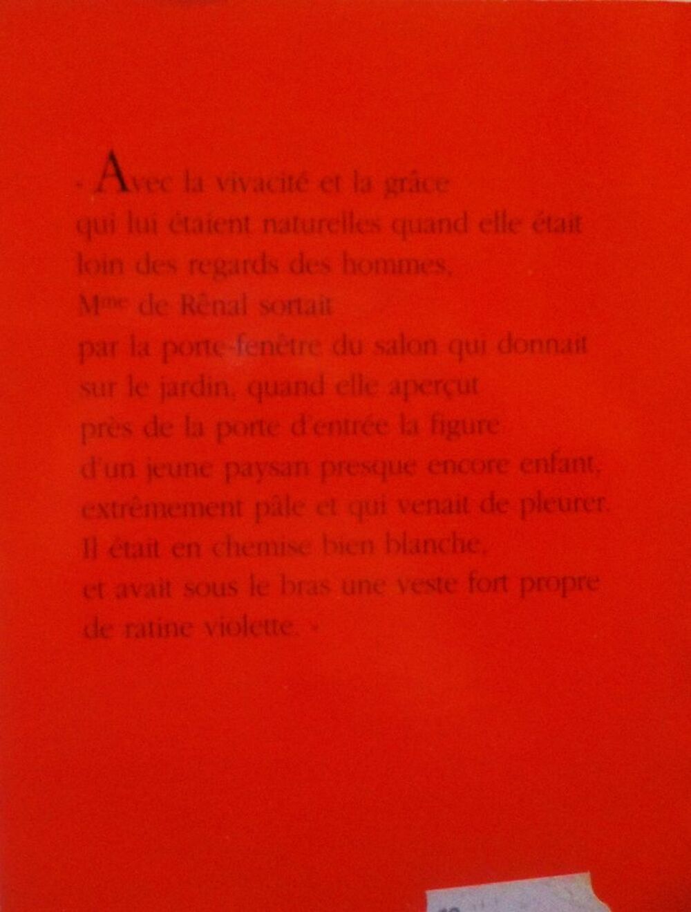 LE ROUGE ET LE NOIR de STENDHAL Ed. EDDL Livres et BD