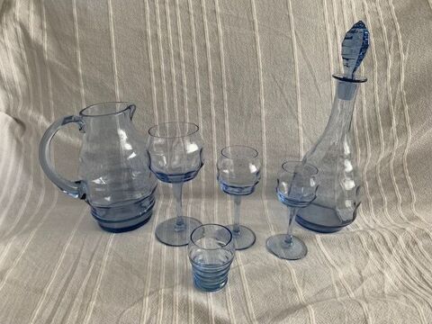 Verres en cristal bleu 70 Perpignan (66)