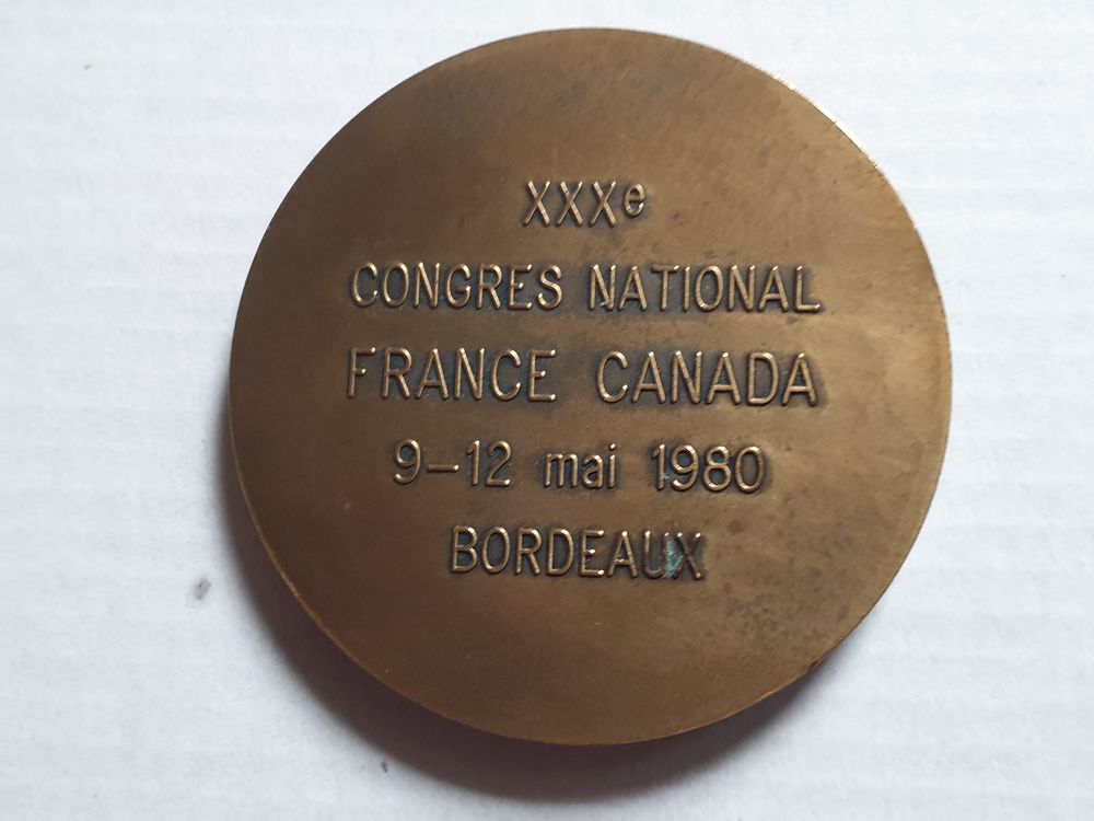 M&eacute;daille bronze Congr&egrave;s National 
