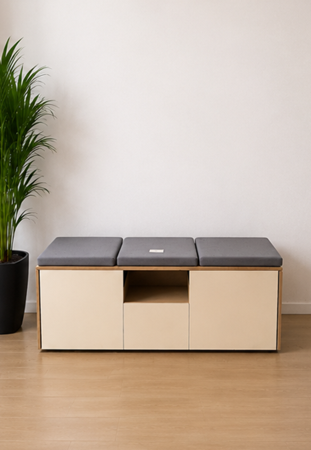 Meuble bas avec assise tissus et tiroir int&eacute;gr&eacute; Meubles